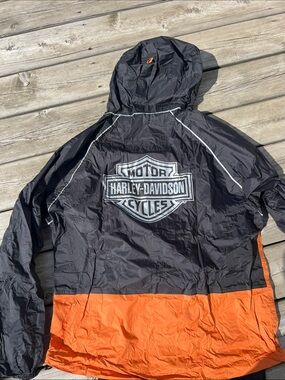 Harley-Davidson Black and Orange Rain Suit